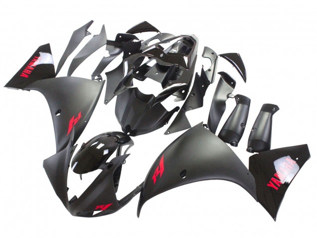 Carenados Moto Yamaha YZF 1000 R1 2009-2011 - Negro Mate Rojo Calcomanía