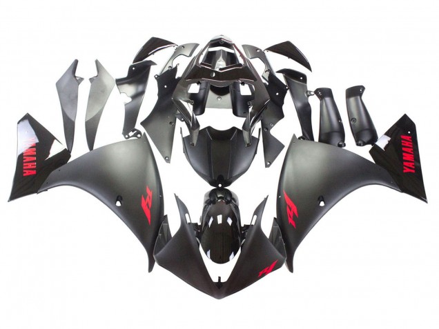 Carenados Moto Yamaha YZF 1000 R1 2009-2011 - Negro Mate Rojo Calcomanía