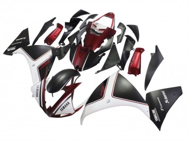 Carenado Moto Yamaha YZF 1000 R1 2009-2011 - Rojo Blanco Negro Mate