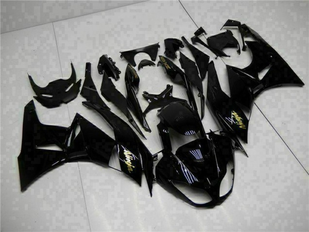 Carenado Moto Kawasaki ZX6R 2009-2012 - Negro Brillante Oro Ninja