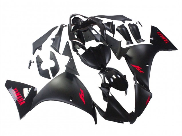Carenado Moto Yamaha YZF 1000 R1 2012-2014 - Negro Brillante Negro Mate Rojo