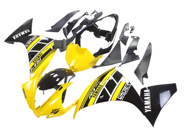 Carenado Moto Yamaha YZF 1000 R1 2012-2014 - Amarillo Blanco Negro