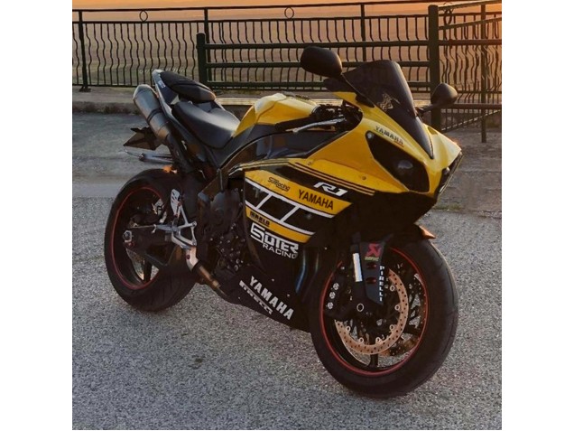 Carenado Moto Yamaha YZF 1000 R1 2012-2014 - Amarillo Blanco Negro