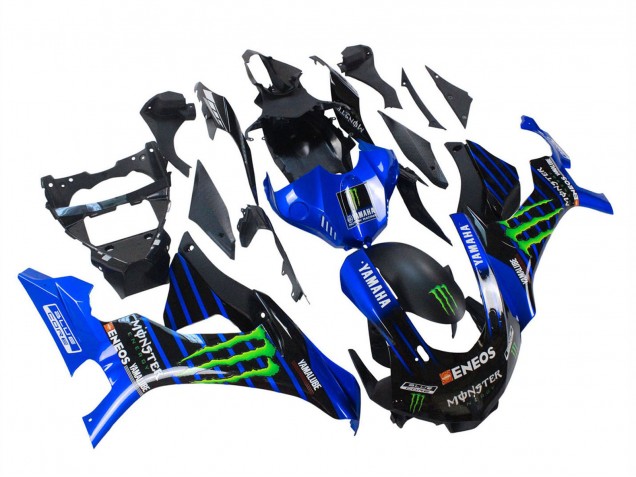 Carenado Moto Yamaha YZF 1000 R1 2015-2019 - Azul Negro Mate Verde Monstruo ENEOS