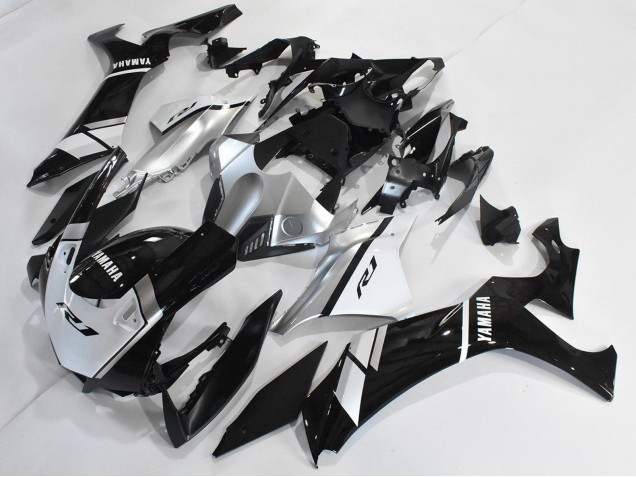 Carenado Moto Yamaha YZF 1000 R1 2020-2025 - Plata Blanco Negro Brillante