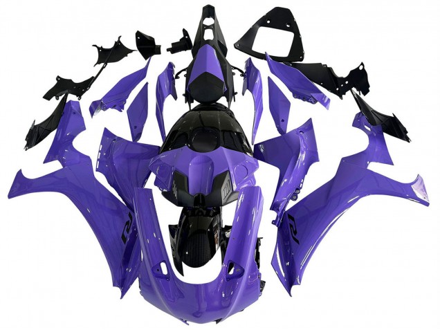Carenado Moto Yamaha YZF 1000 R1 2020-2025 - Púrpura Negro Brillante
