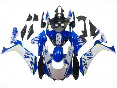 Carenado Moto Yamaha YZF 1000 R1 2020-2025 - Blanco Azul Neon Amarillo Negro Brillante