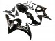 Carenado Moto Yamaha YZF R6 2003-2004 - Negro Brillante Blanco Calcomanías