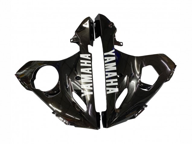 Carenado Moto Yamaha YZF R6S 2006-2009 - Negro Brillante Blanco Calcomanías