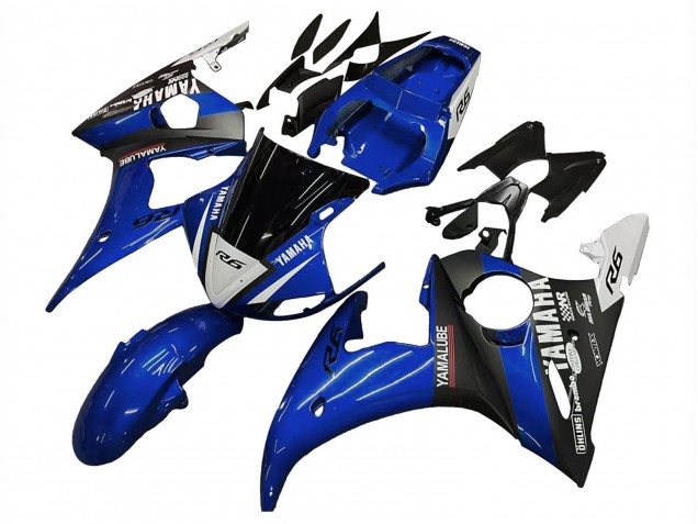 Carenado Moto Yamaha YZF R6S 2006-2009 - Azul Blanco Negro Brillante Yamalube