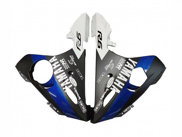 Carenado Moto Yamaha YZF R6S 2006-2009 - Azul Blanco Negro Brillante Yamalube