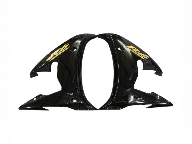 Carenado Moto Yamaha YZF R6 2003-2004 - Negro Brillante Oro Calcomanías