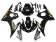 Carenado Moto Yamaha YZF R6 2003-2004 - Negro Brillante Oro Calcomanías
