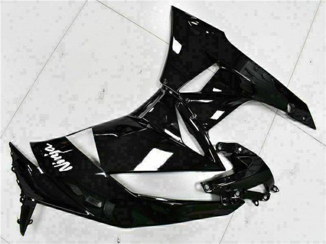 Carenado Moto Kawasaki ZX6R 2009-2012 - Negro Brillante Blanco Ninja