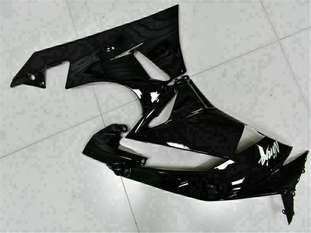 Carenado Moto Kawasaki ZX6R 2009-2012 - Negro Brillante Blanco Ninja