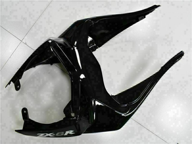 Carenado Moto Kawasaki ZX6R 2009-2012 - Negro Brillante Blanco Ninja