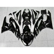 Carenado Moto Kawasaki ZX6R 2009-2012 - Negro Brillante Blanco Ninja