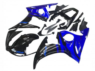 Carenados Moto Yamaha YZF R6 2003-2004 - Azul Negro Brillante