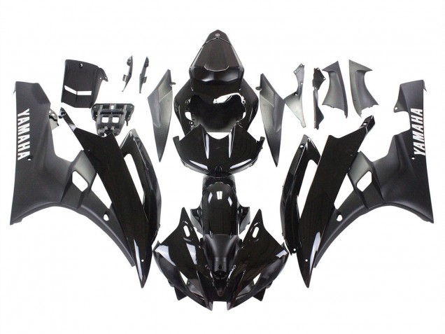 Carenado Moto Yamaha YZF 600 R6 2006-2007 - Negro Brillante Negro Mate
