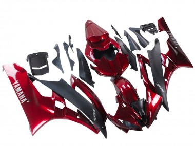 Carenados Moto Yamaha YZF 600 R6 2006-2007 - Rojo Negro Mate