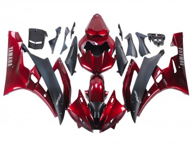 Carenados Moto Yamaha YZF 600 R6 2006-2007 - Rojo Negro Mate