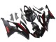 Carenado Moto Yamaha YZF 600 R6 2008-2016 - Negro Brillante Negro Mate Rojo Raya