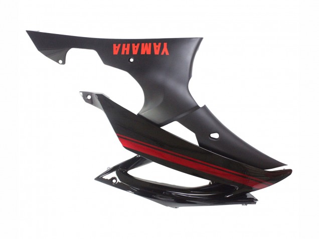Carenado Moto Yamaha YZF 600 R6 2008-2016 - Negro Brillante Negro Mate Rojo Raya