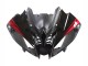 Carenado Moto Yamaha YZF 600 R6 2008-2016 - Negro Brillante Negro Mate Rojo Raya