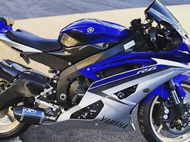 Carenado Moto Yamaha YZF 600 R6 2008-2016 - Plata Azul