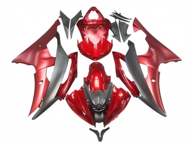 Carenado Moto Yamaha YZF 600 R6 2008-2016 - Rojo Gris