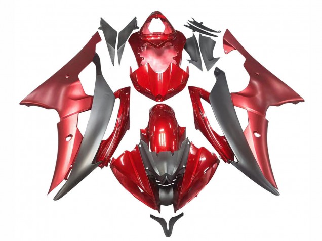 Carenado Moto Yamaha YZF 600 R6 2008-2016 - Rojo Gris