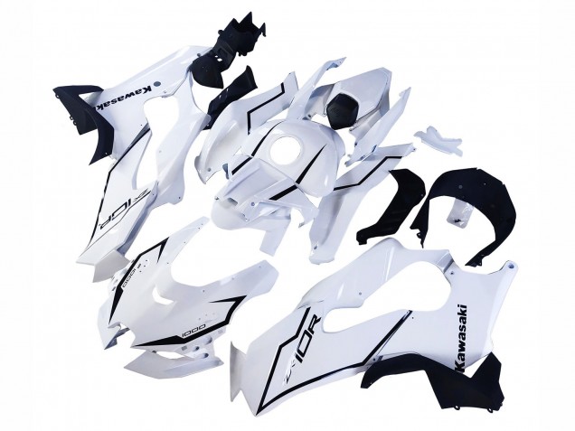 Carenado Moto Kawasaki ZX10R 2021-2025 - Blanco Negro