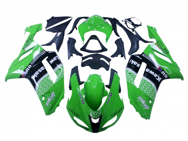 Carenado Moto Kawasaki ZX6R 2007-2008 - Verde Negro Ninja