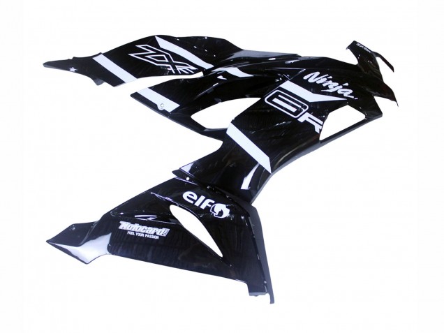 Carenado Moto Kawasaki ZX6R 2019-2022 - Negro Brillante Blanco