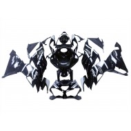 Carenado Moto Kawasaki ZX6R 2019-2022 - Negro Brillante Blanco