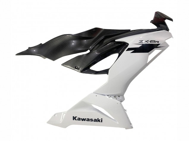 Carenado Moto Kawasaki ZX6R 2019-2022 - Blanco Negro FibraCarbono