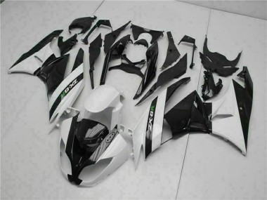 Carenado Moto Kawasaki ZX6R 2009-2012 - Negro Brillante Blanco
