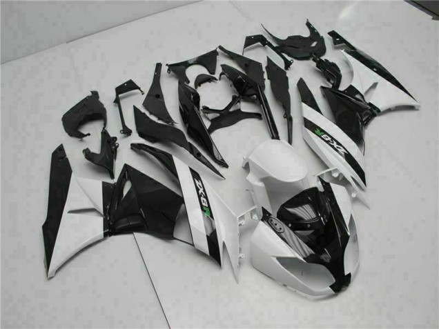 Carenado Moto Kawasaki ZX6R 2009-2012 - Negro Brillante Blanco
