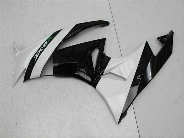 Carenado Moto Kawasaki ZX6R 2009-2012 - Negro Brillante Blanco