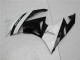 Carenado Moto Kawasaki ZX6R 2009-2012 - Negro Brillante Blanco