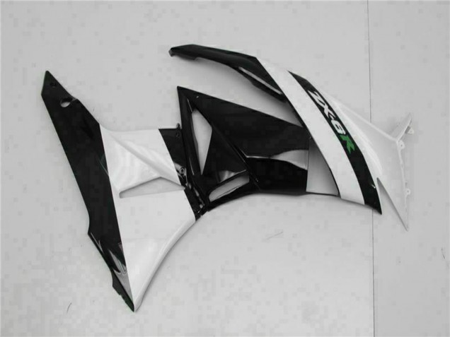 Carenado Moto Kawasaki ZX6R 2009-2012 - Negro Brillante Blanco