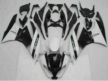 Carenado Moto Kawasaki ZX6R 2009-2012 - Negro Brillante Blanco