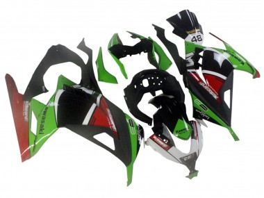 Carenado Moto Kawasaki EX300 2013-2024 - Verde Blanco Rojo Negro Elf