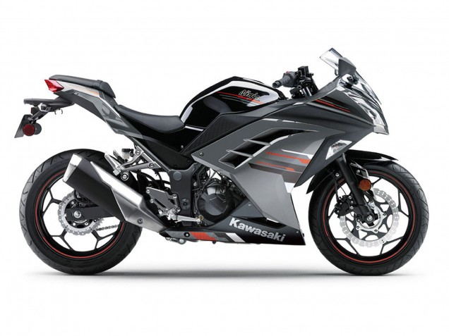 Carenado Moto Kawasaki EX300 2013-2024 - Negro Plata Rojo