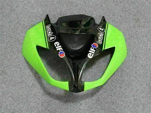 Carenado Moto Kawasaki ZX6R 2009-2012 - Verde Negro Brillante Elf Touch4 Bridgestone