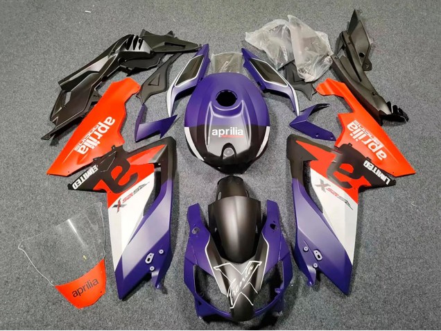 Carenado Moto Aprilia RS125 2006-2011 - Púrpura Oscuro Rojo Negro Blanco