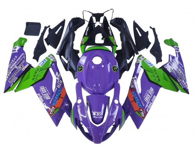 Carenado Moto Aprilia RS125 2006-2011 - Púrpura Verde Rojo