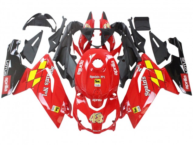 Carenado Moto Aprilia RS125 2006-2011 - Rojo Blanco Amarillo Negro