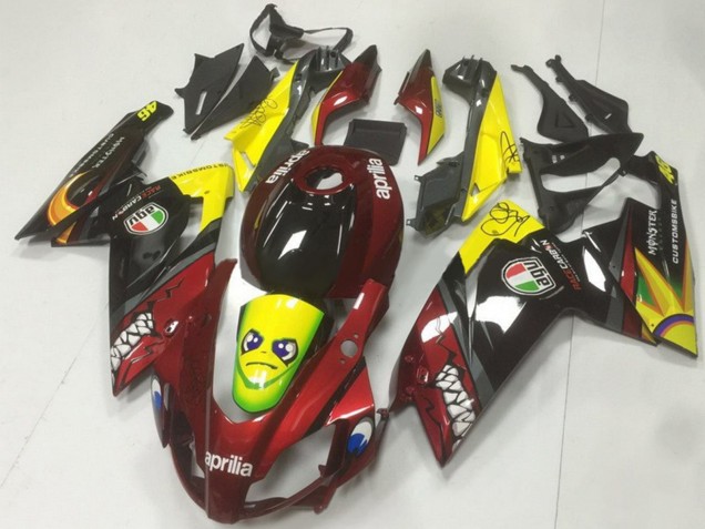Carenado Moto Aprilia RS125 2006-2011 - Rojo Amarillo Negro Tiburón