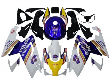Carenado Moto Aprilia RS125 2006-2011 - Blanco Azul Amarillo Rothmans